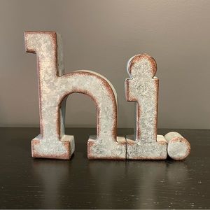 Hobby Lobby Rustic “hi” wall art